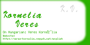 kornelia veres business card